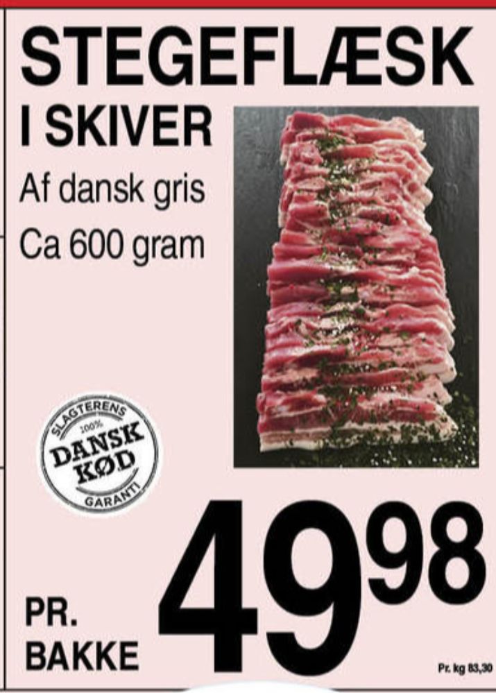Flæsk i skiver
