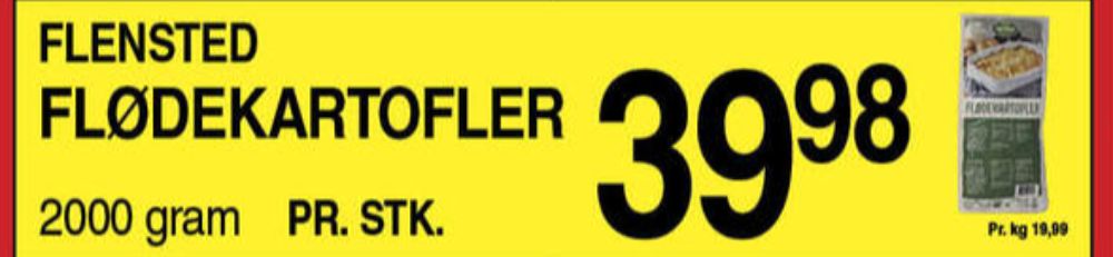 Flensted, Flødekartofler