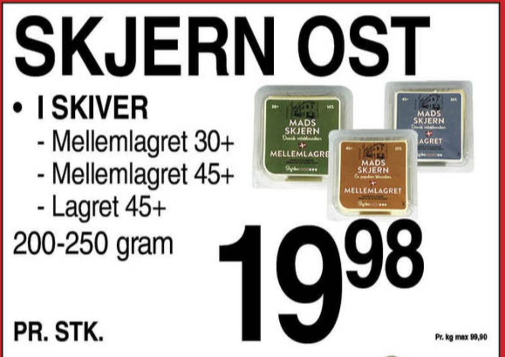 Mads Skjern, Skiveost Lagret
