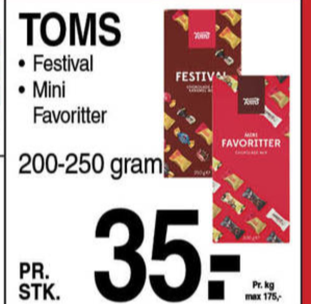 Toms Festival, Dessertchokolade