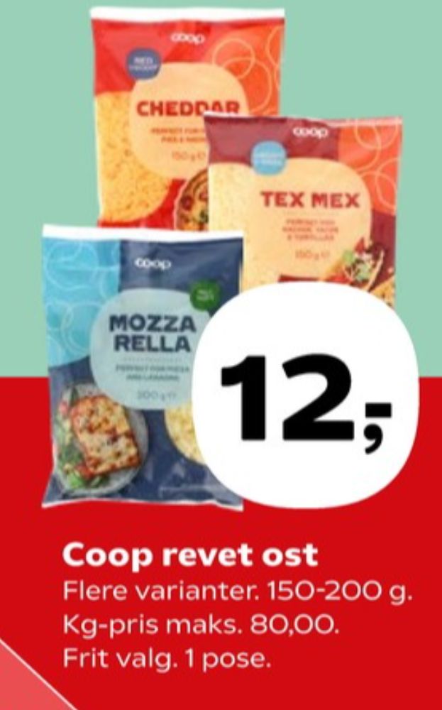Coop, Revet ost Mozzarella