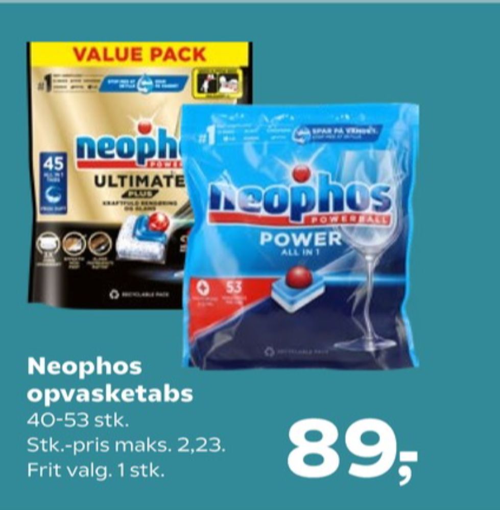 Neophos, Maskinopvask-tabs