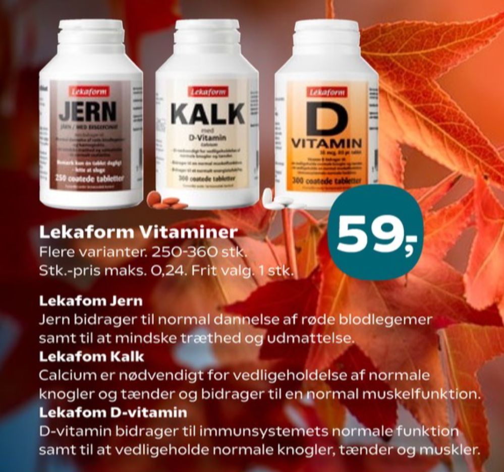 Lekaform, Vitaminer