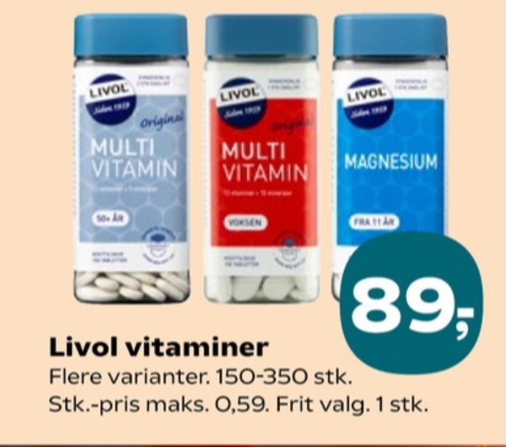 Livol Multi, Vitaminer