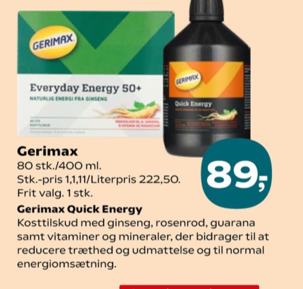 Gerimax, Ginseng