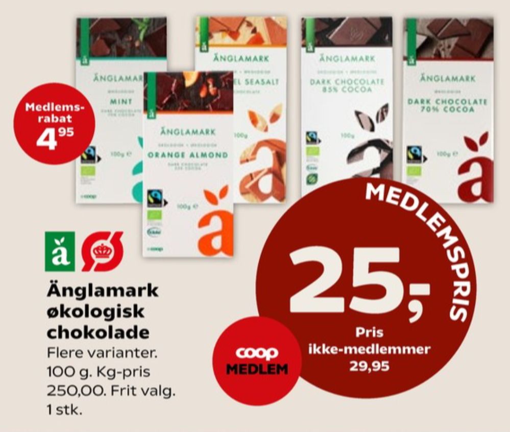 Änglamark, Chokoladeplade Dark Chocolate 70% Cocoa