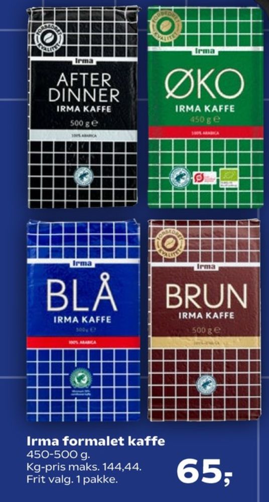 Irmas After Dinner, Kaffe Formalet