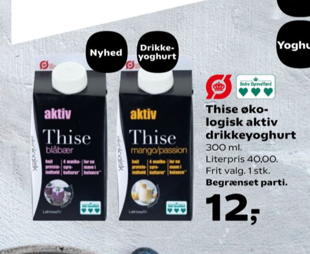 Thise aktiv, Mango & Passion Drikkeyoughurt
