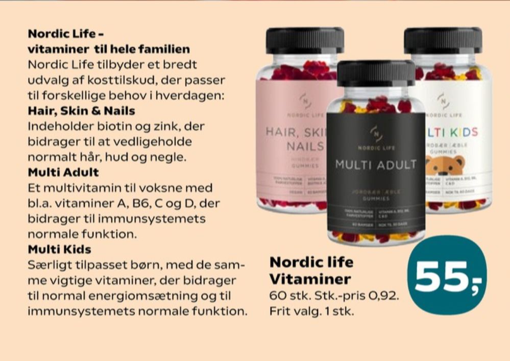 Nordic Life, Vitaminer