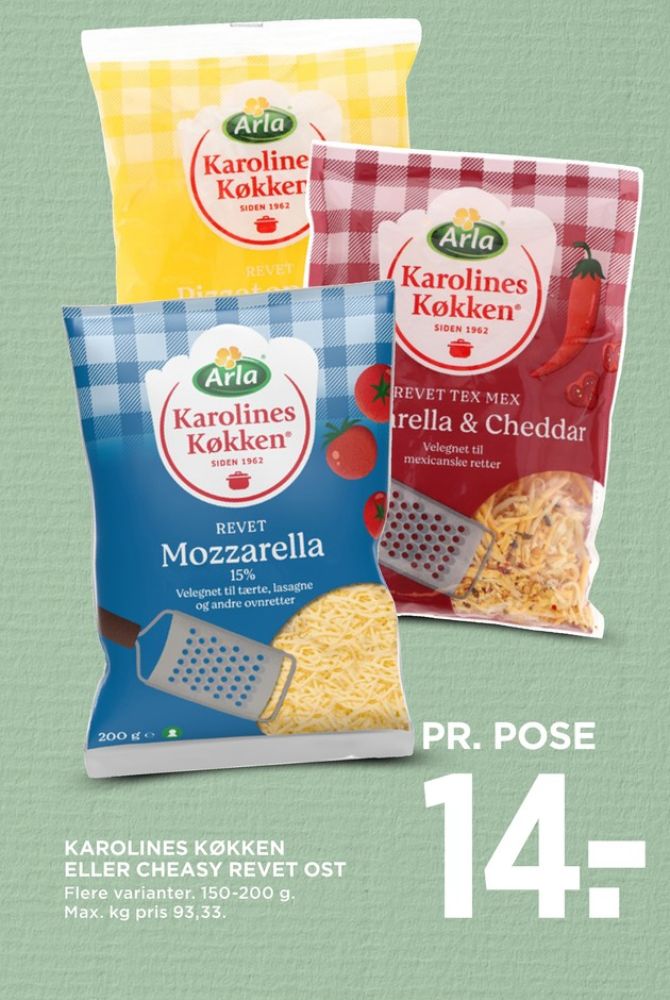 Karolines, Revet ost Mozzarella