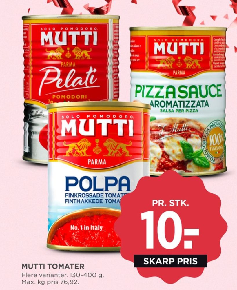 Mutti, Tomater