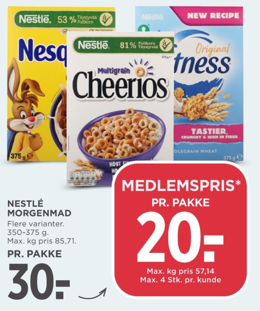 Nestlé Nesquik, Morgenmadsprodukt