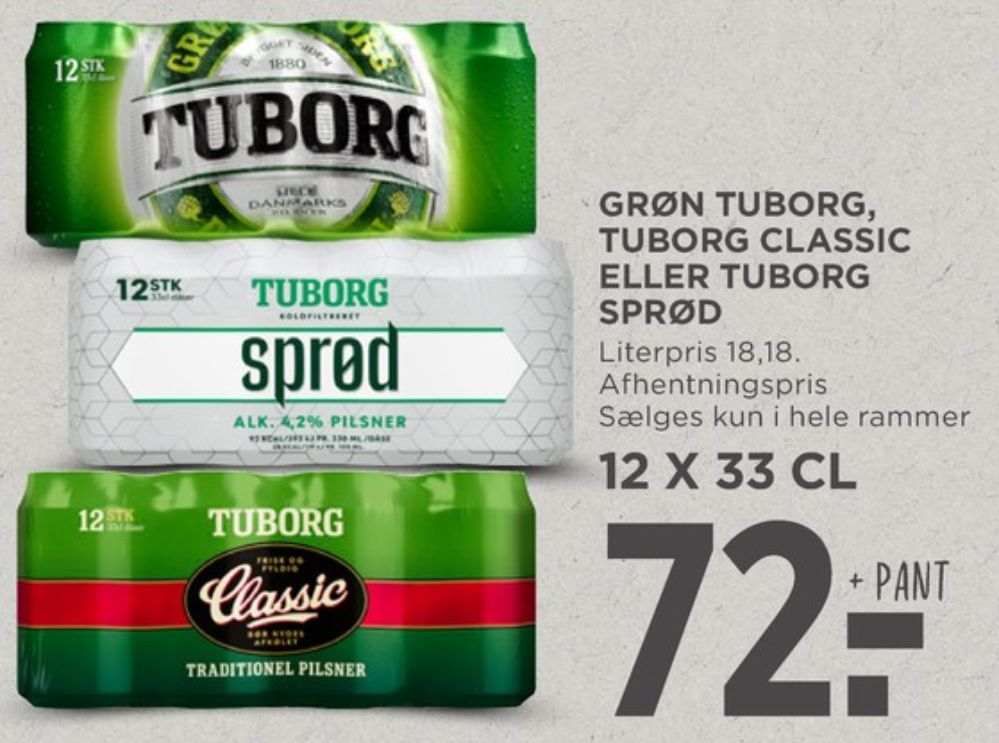 Tuborg Classic, Øl 12 pk.