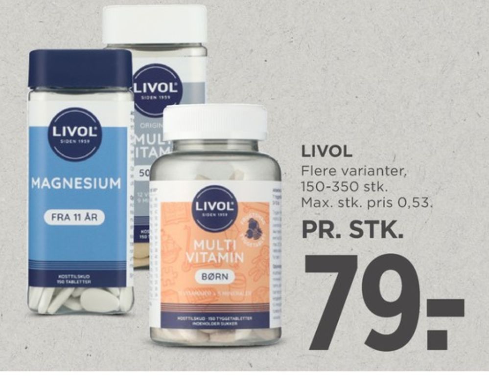 Livol Multi, Vitaminer