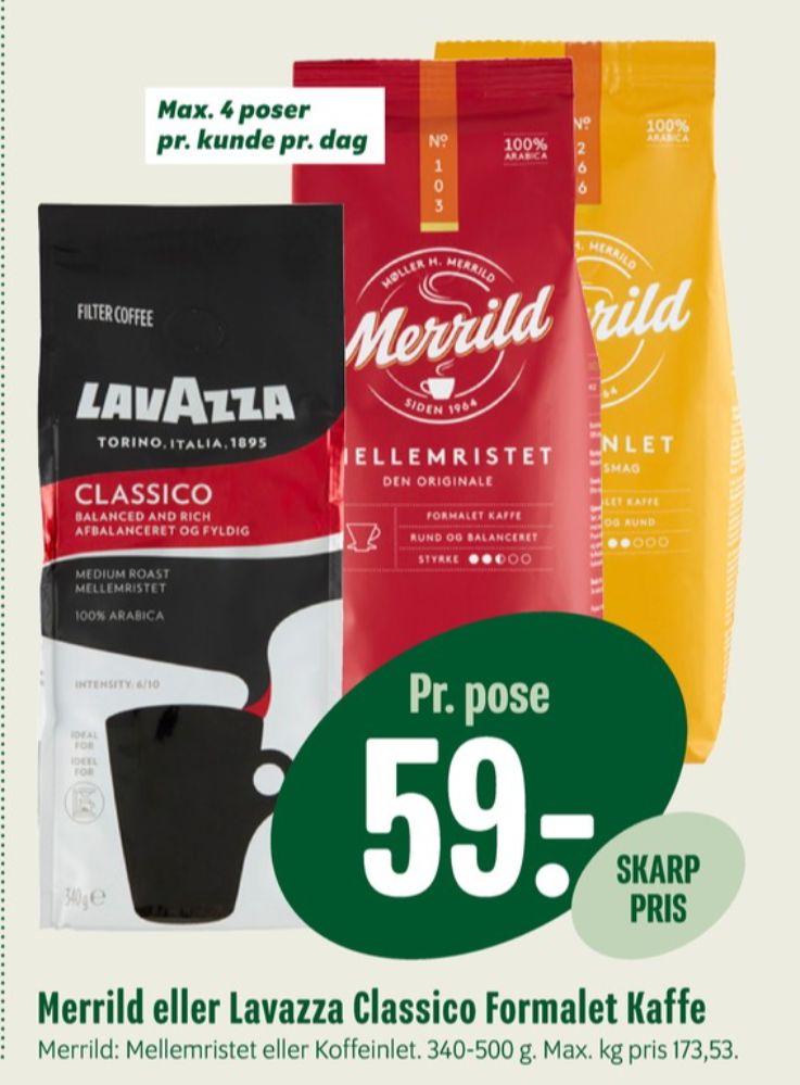 Merrild Mellemristet, Kaffe Formalet