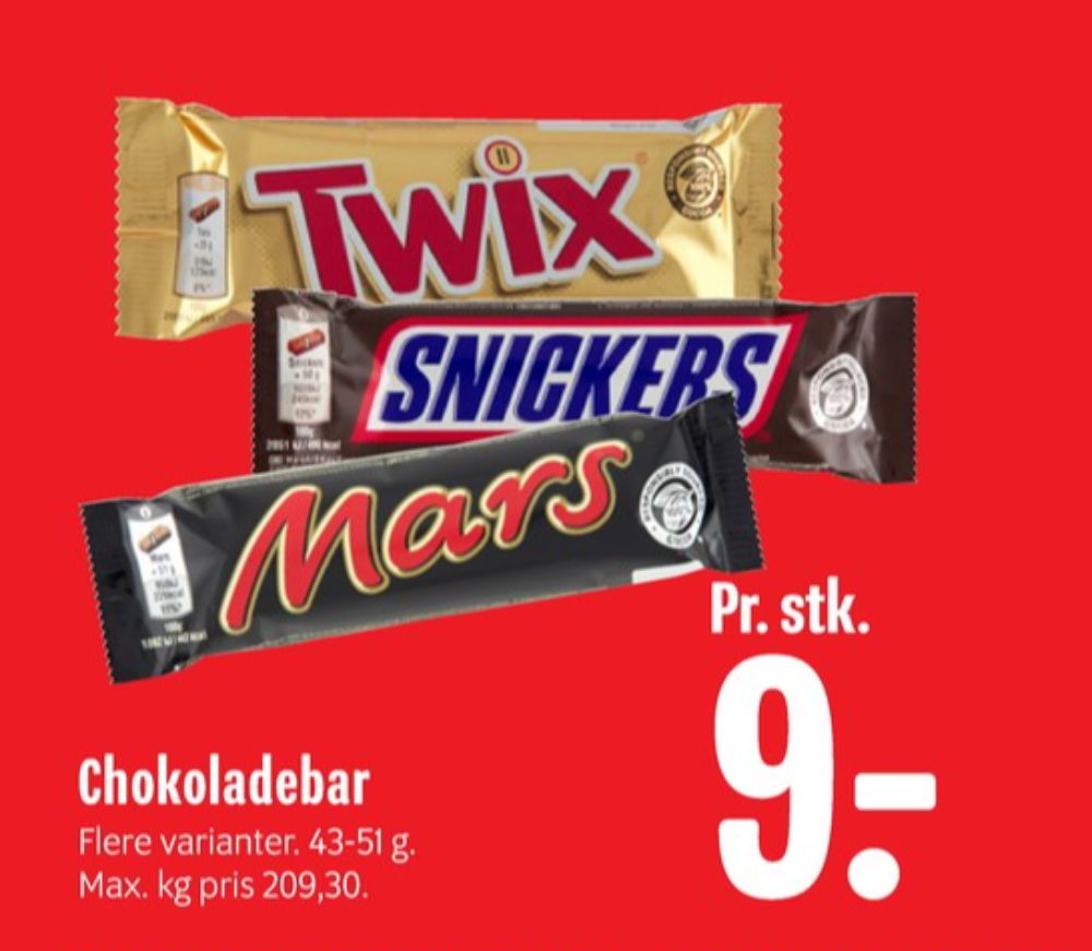 Mars, Chokoladebar