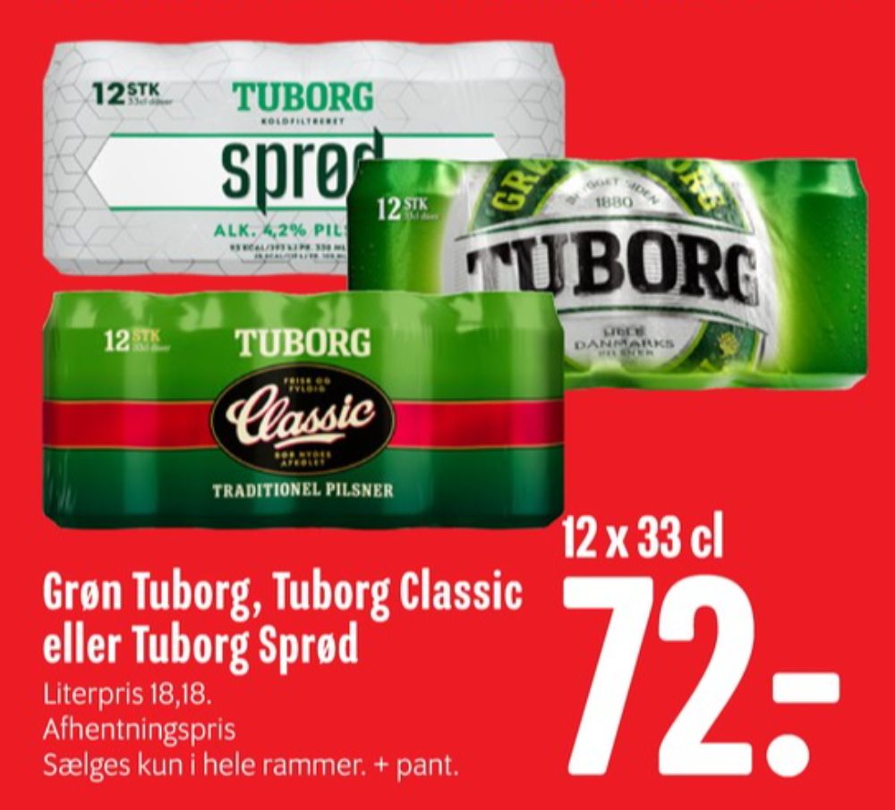 Tuborg Classic, Øl 12 pk.