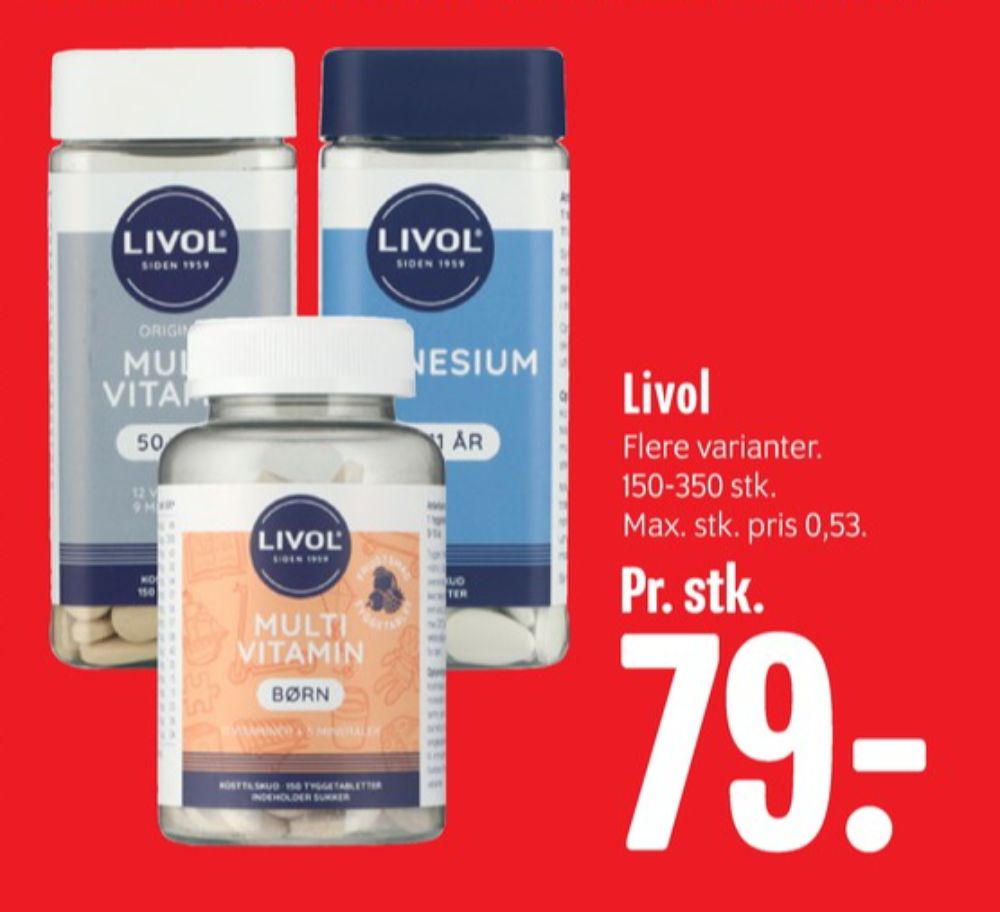 Livol Multi, Vitaminer