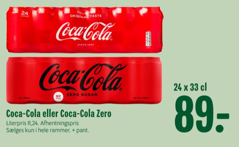Coca Cola Zero, Cola 24 pk.
