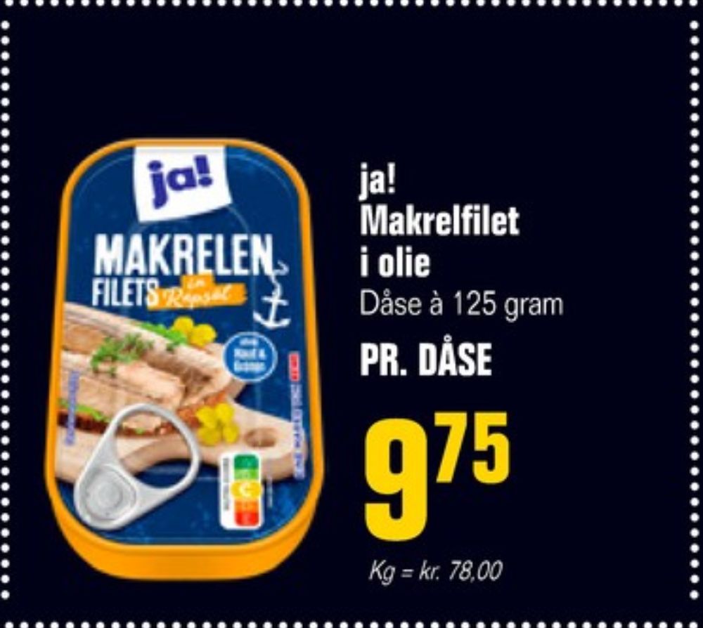 ja!, Makrelen Filets in Rapsöl