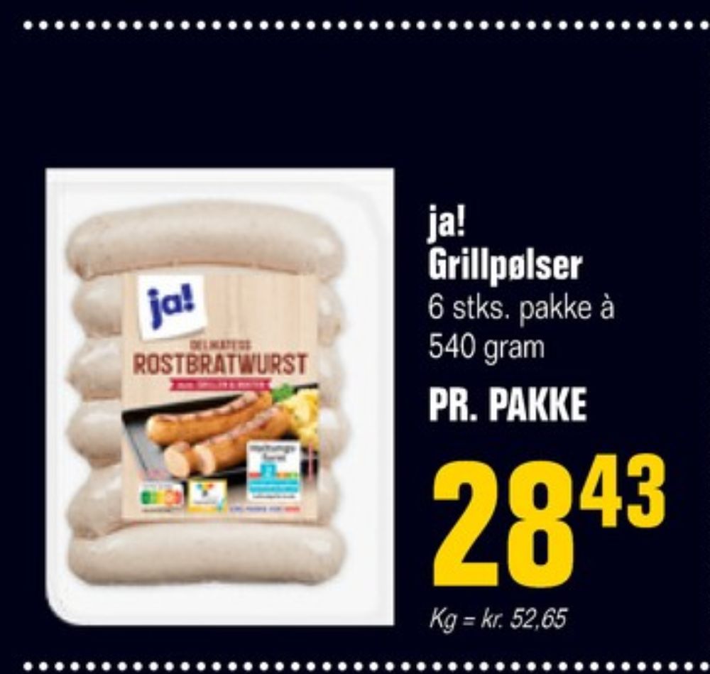 ja!, Grillpølser