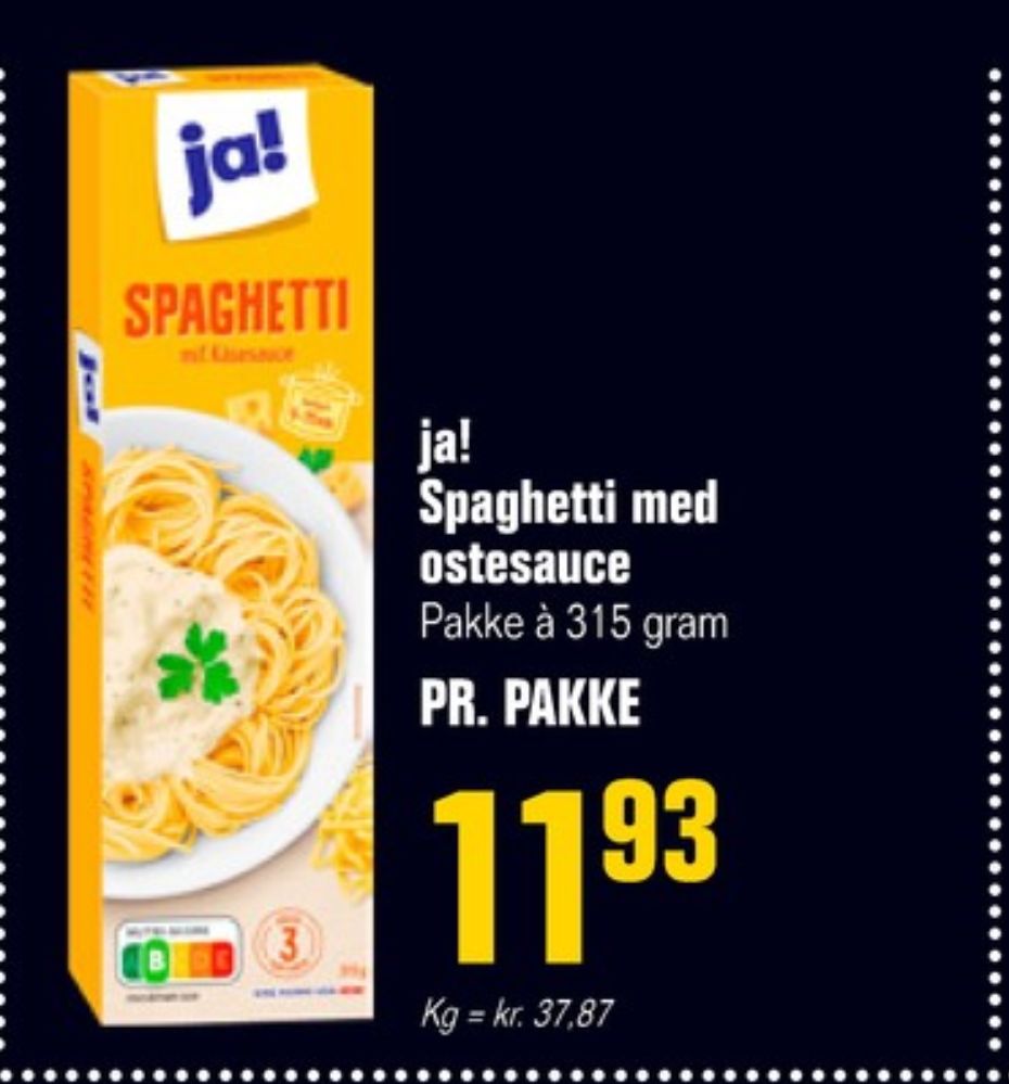 ja!, Spaghetti med ostesauce