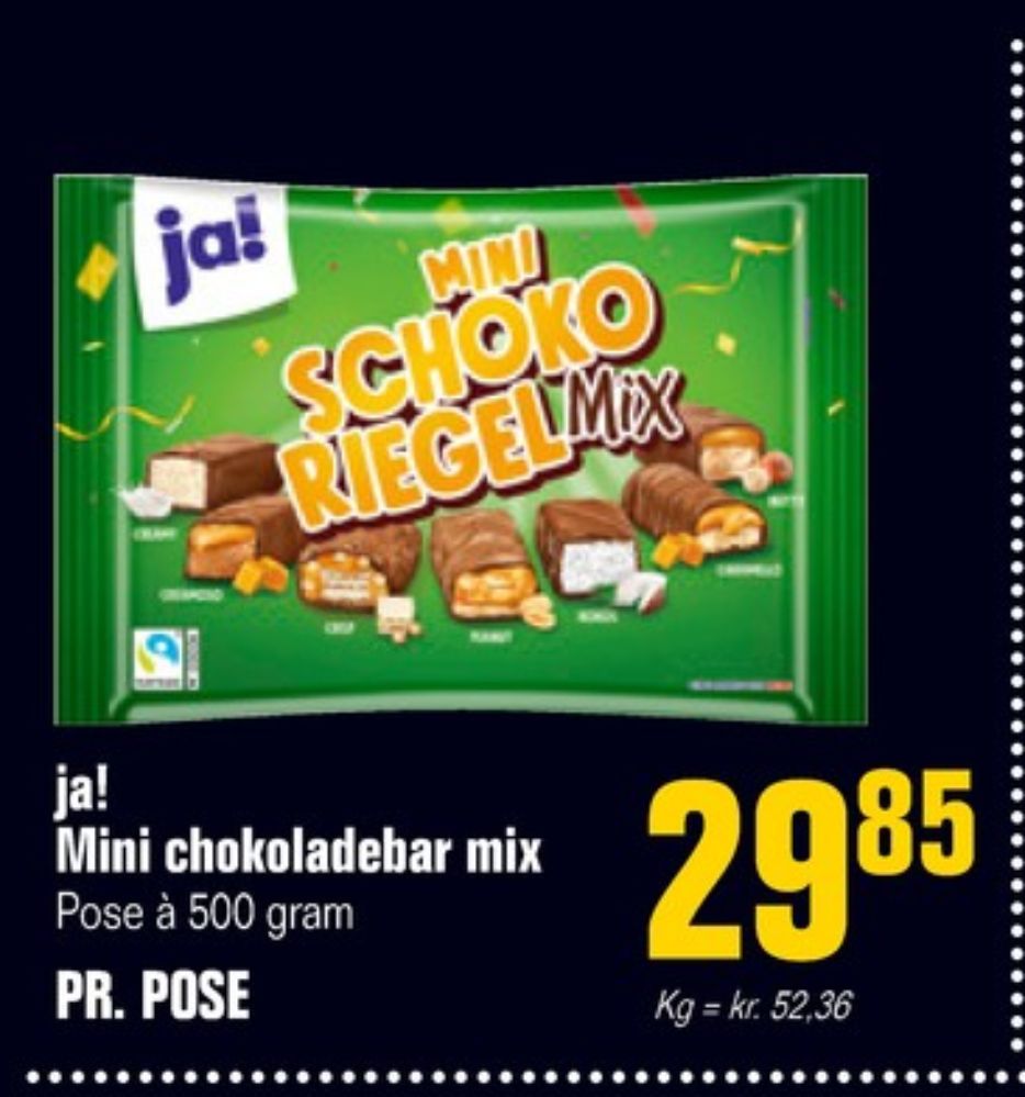 ja!, Chokoladebar Mini Schoko Riegel Mix