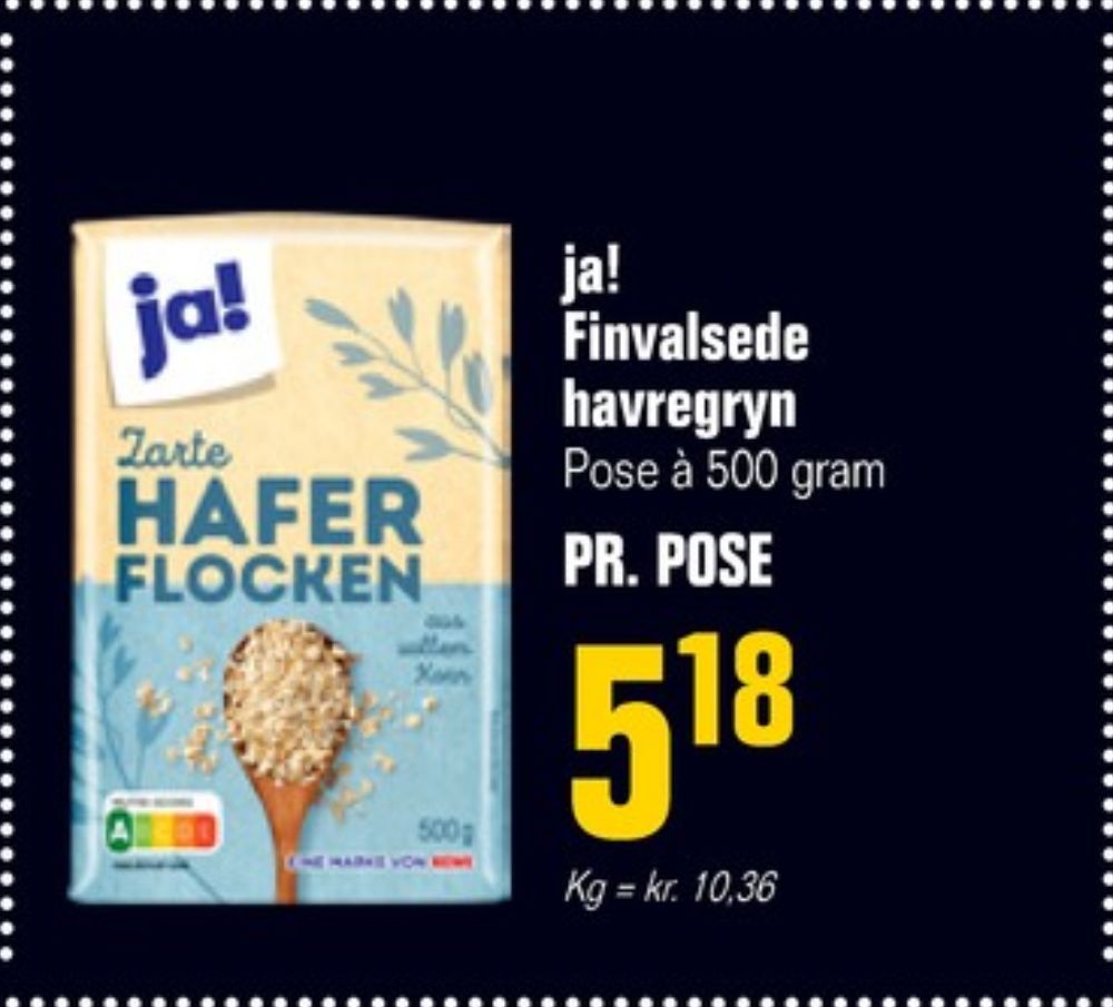 ja!, Finvalsede Havregryn 