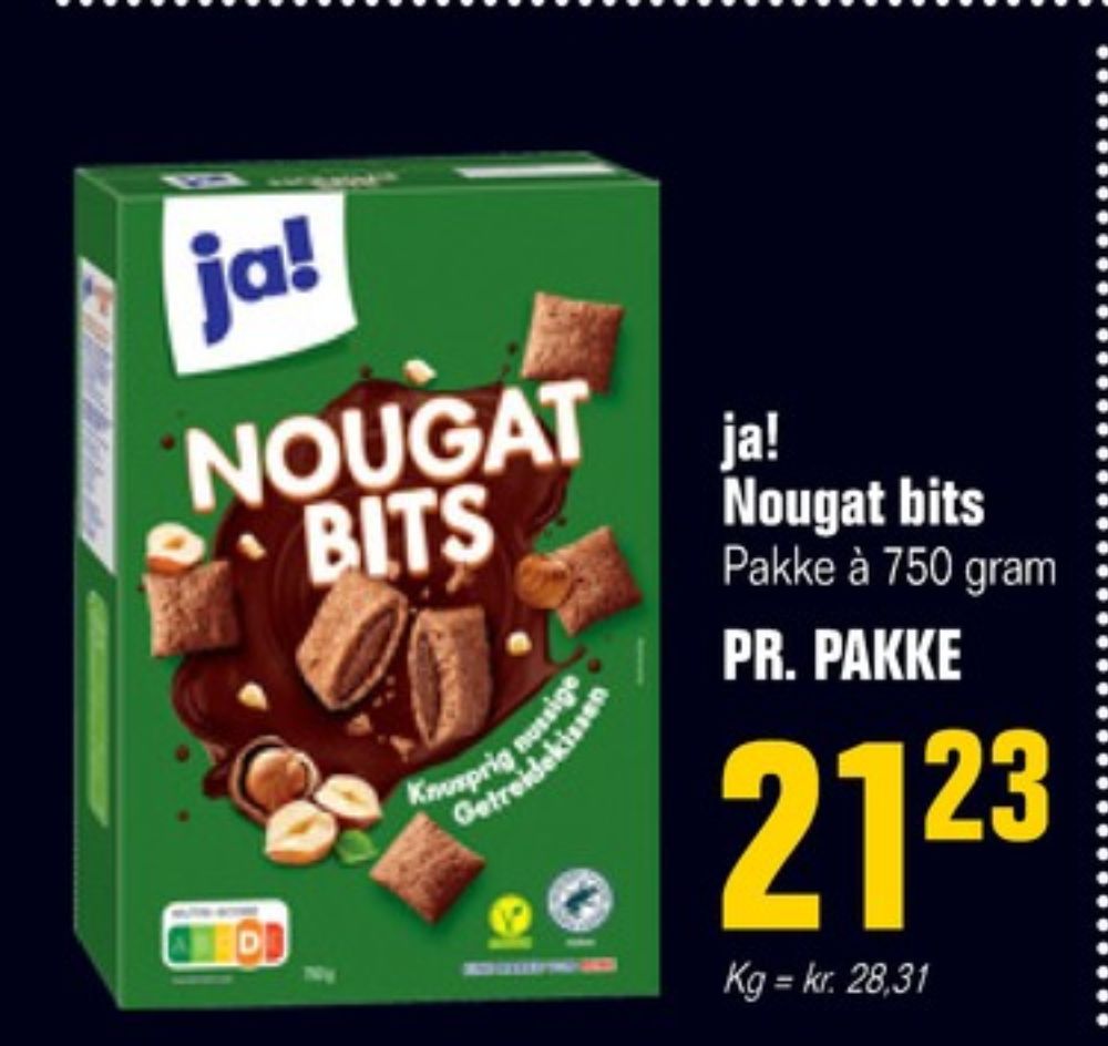 ja! Nougat Bits, Morgenmadsprodukt