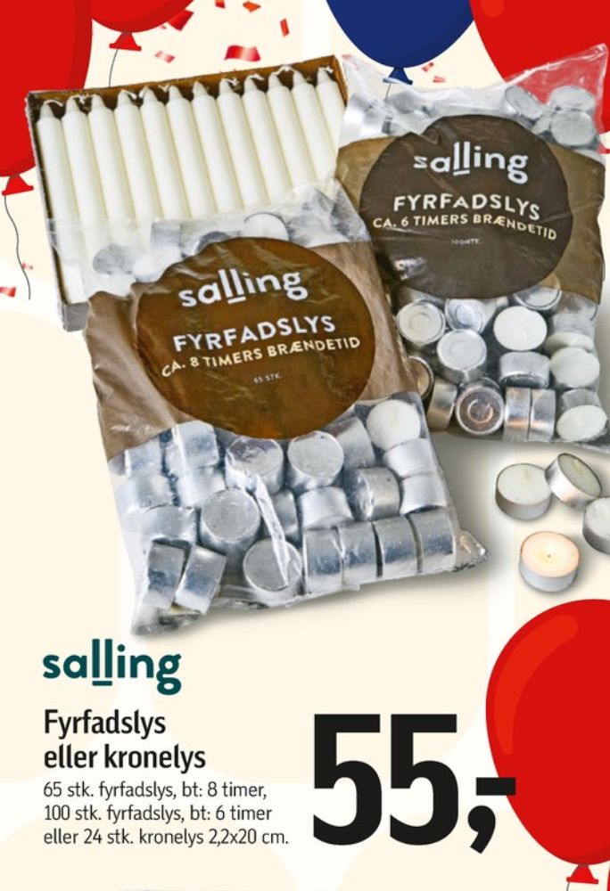 Salling, Fyrfadslys