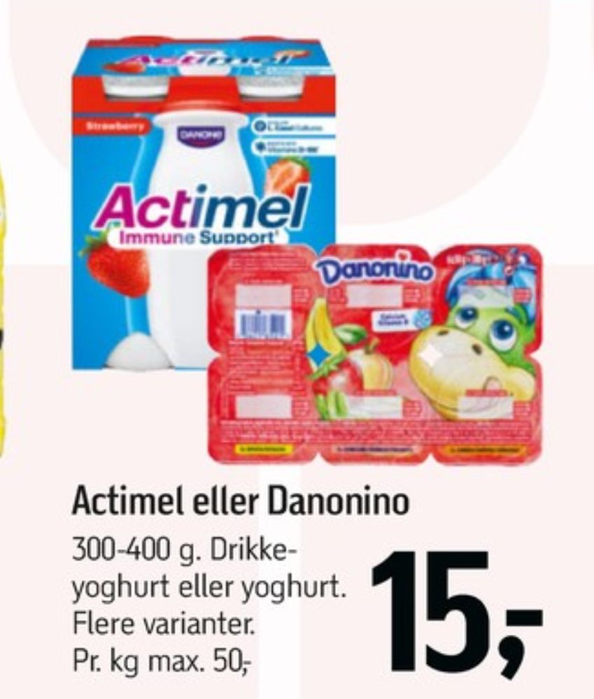 Danone Danonino, Jordbær, Banan & Abrikos yoghurt