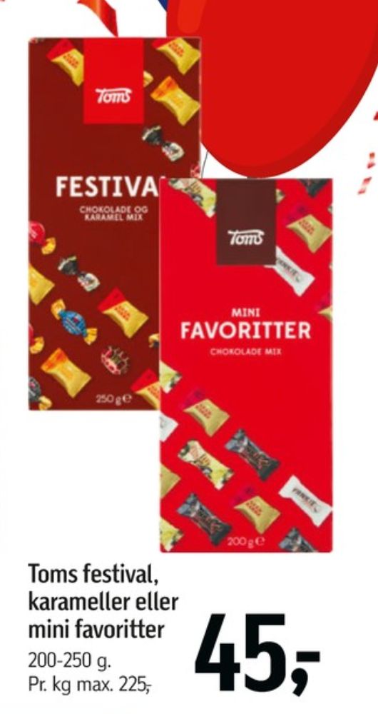 Toms Festival, Dessertchokolade