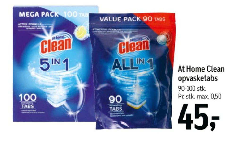 at home CLEAN, Maskinopvask-tabs