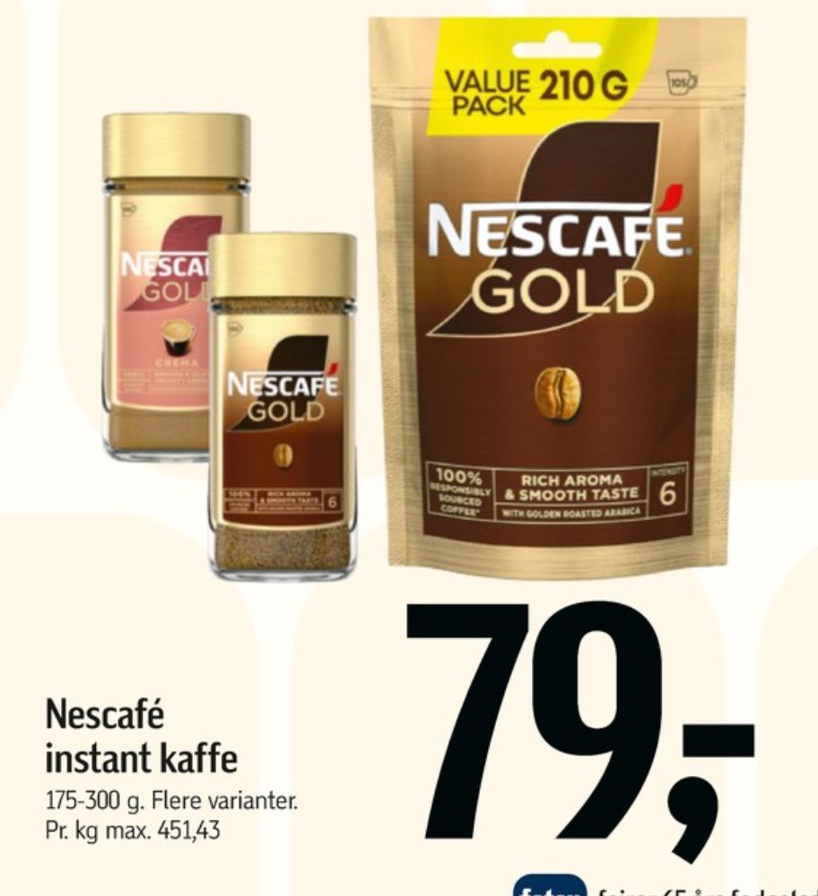 Nescafe Gold Crema, Instant Kaffe