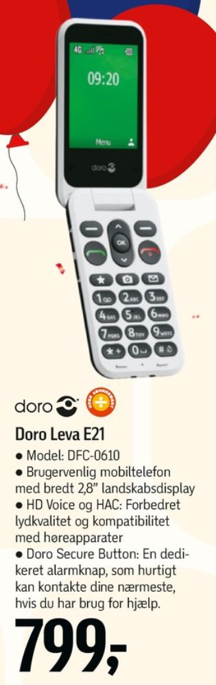 Doro Leva E21, Mobiltelefon