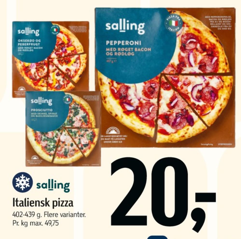Salling, Oksekød & Peberfrugt Pizza