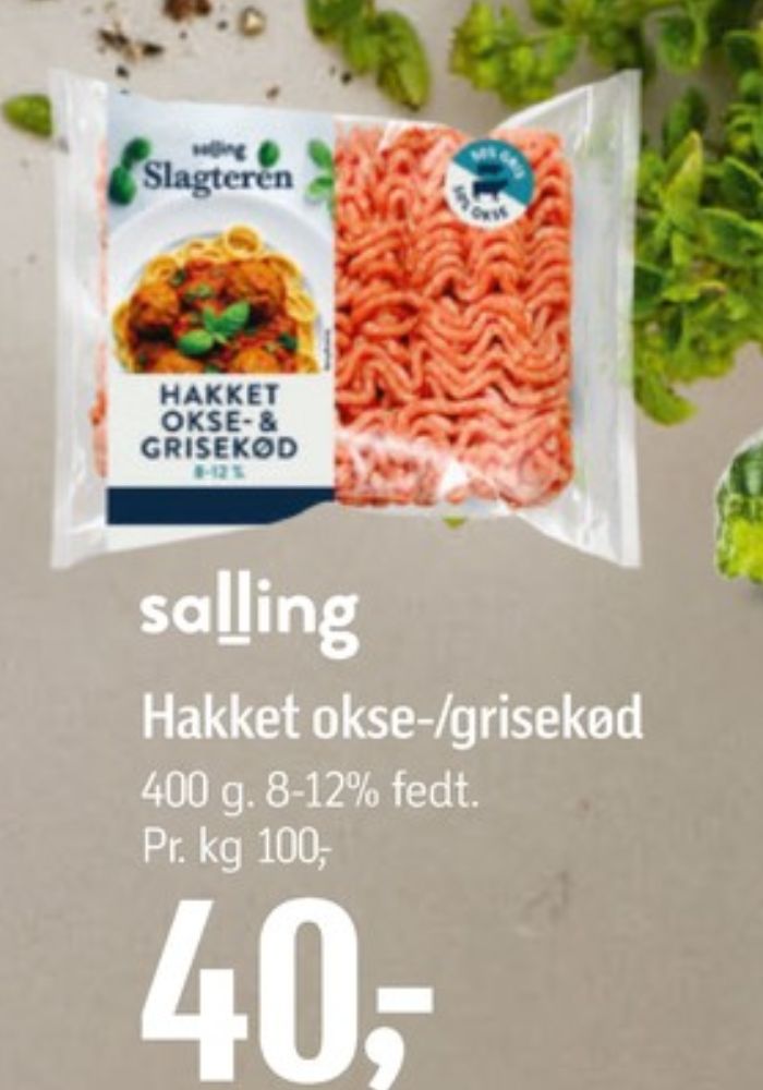 Salling Slagteren, Hakket Okse & Grisekød 8-12%