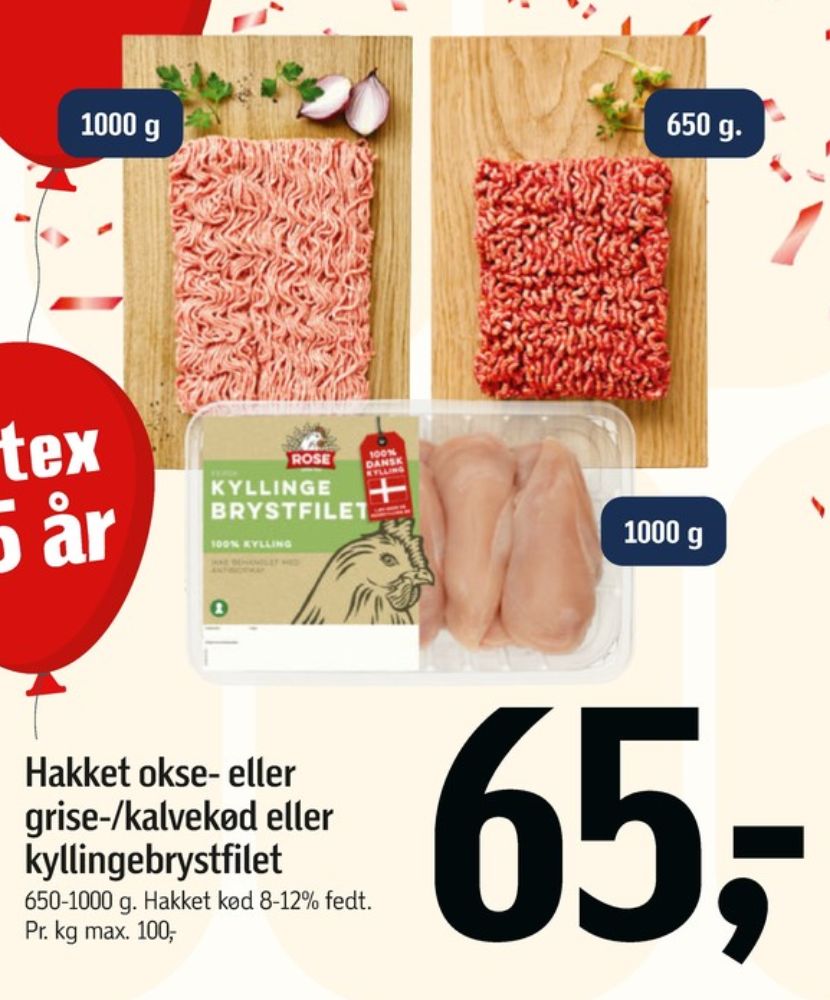 Hakket oksekød 8-12%