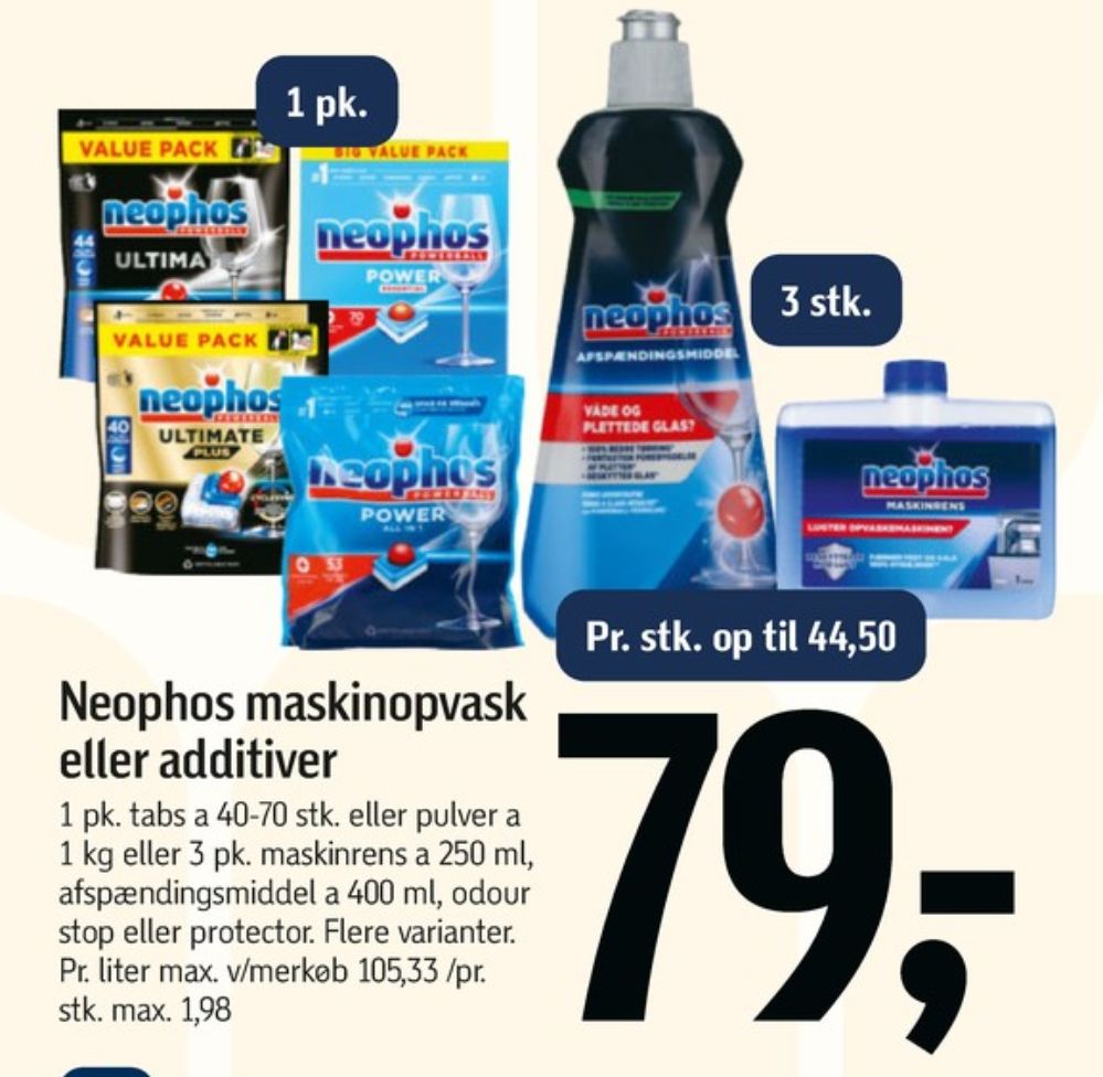 Neophos, Maskinopvask-tabs