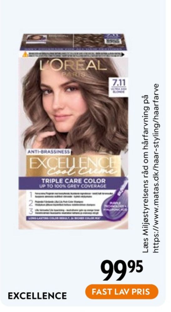 Loreal Excellence, Hårfarve