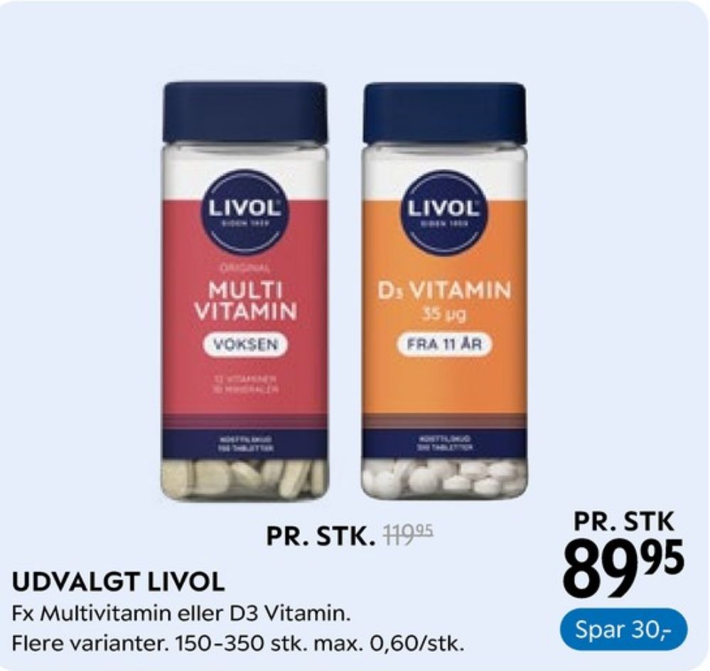 Livol Multi, Vitaminer
