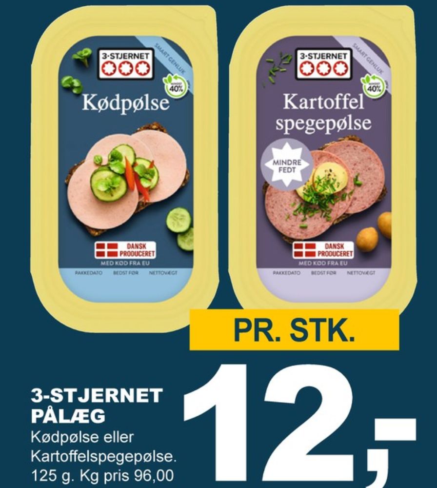 3-stjernet Gul bordpak, Kødpølse