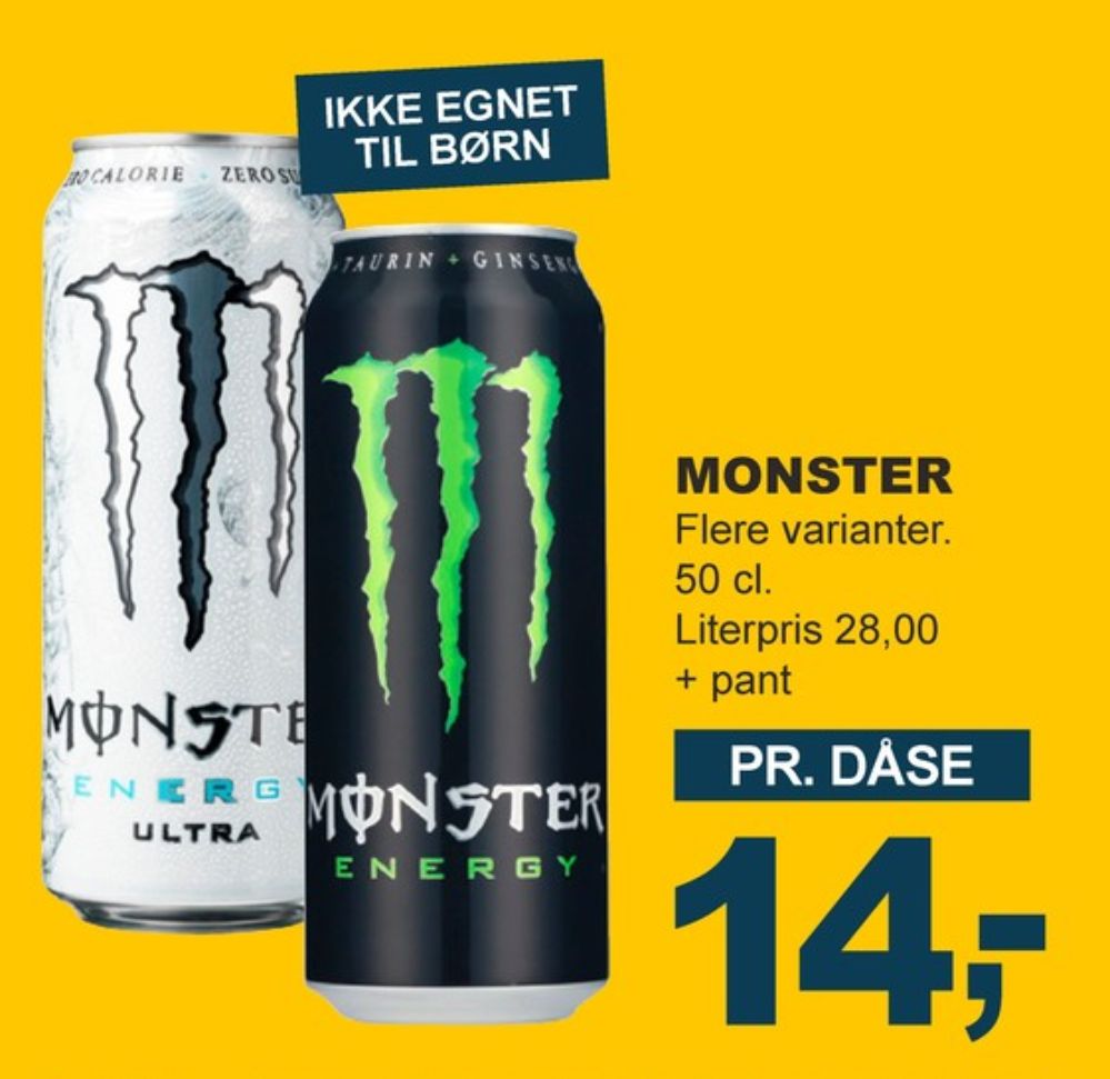 Monster Ultra Energy, Energidrik 4 pk.