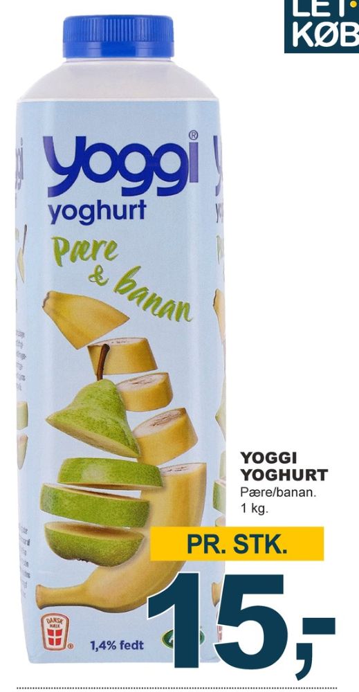 Yoggi, Pære & Banan Yoghurt 