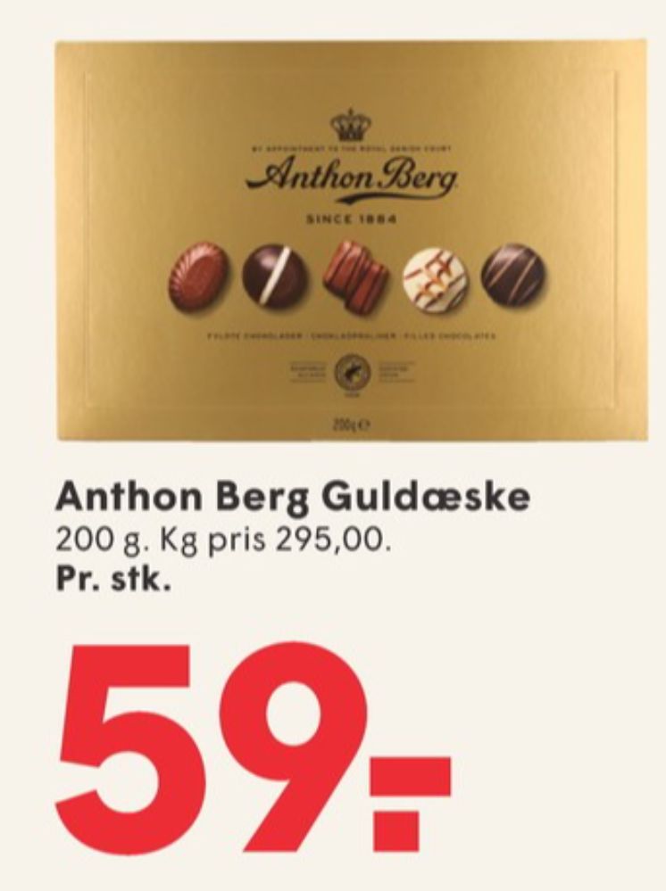 Anthon Berg Guldæske, Dessertchokolade