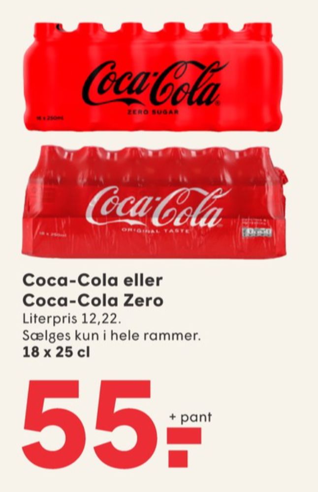 Coca Cola Zero, Cola 18 pk.