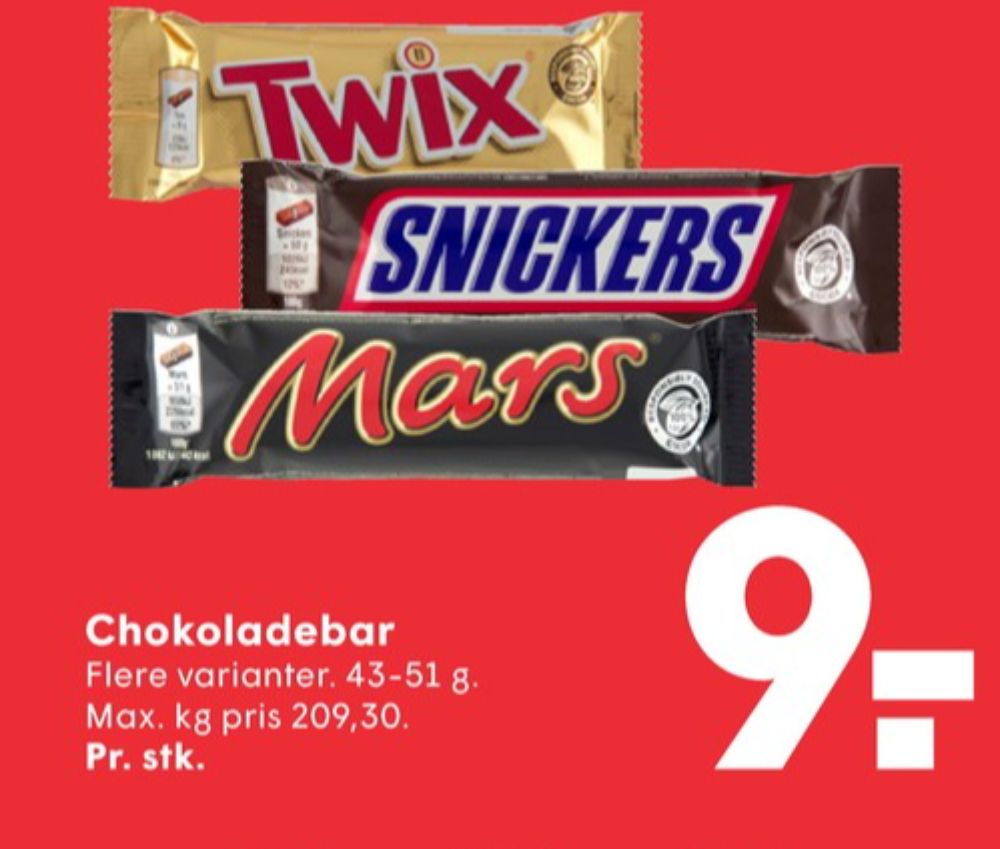 Snickers, Chokoladebar