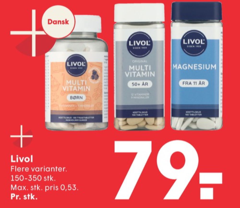 Livol Multi, Vitaminer