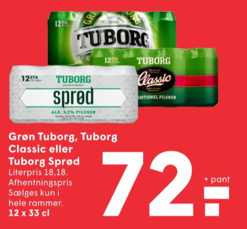 Tuborg Classic, Øl 12 pk.