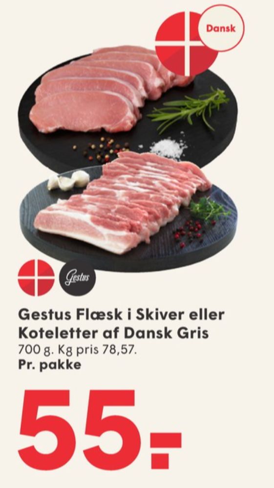 Gestus, Flæsk i skiver